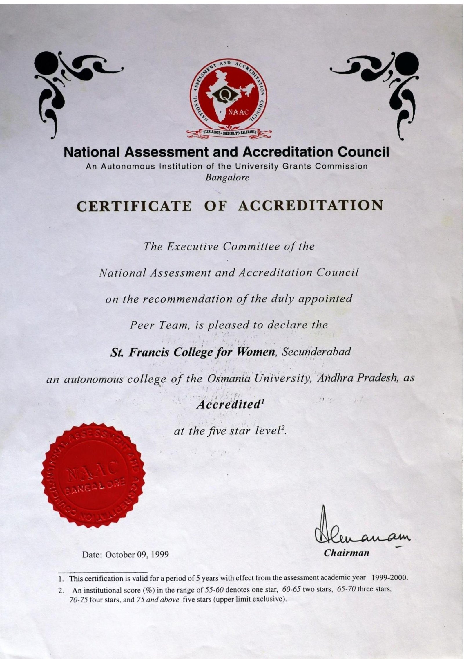Cycle I Accreditation